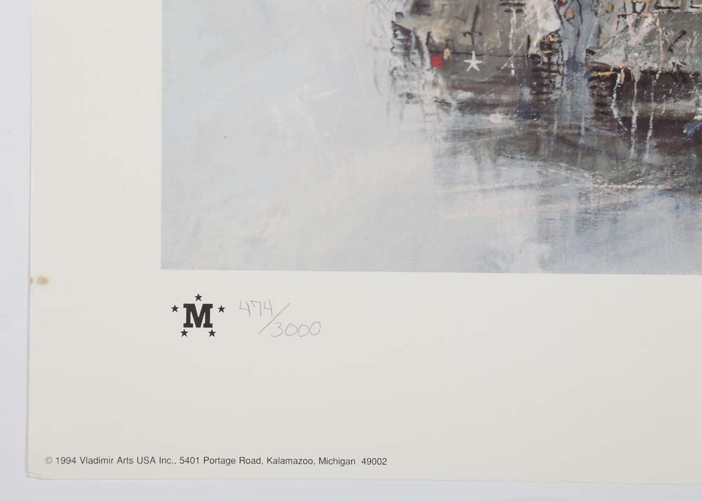 Ben Maile Signed Offset Lithograph After "From the Chalice of Courage"