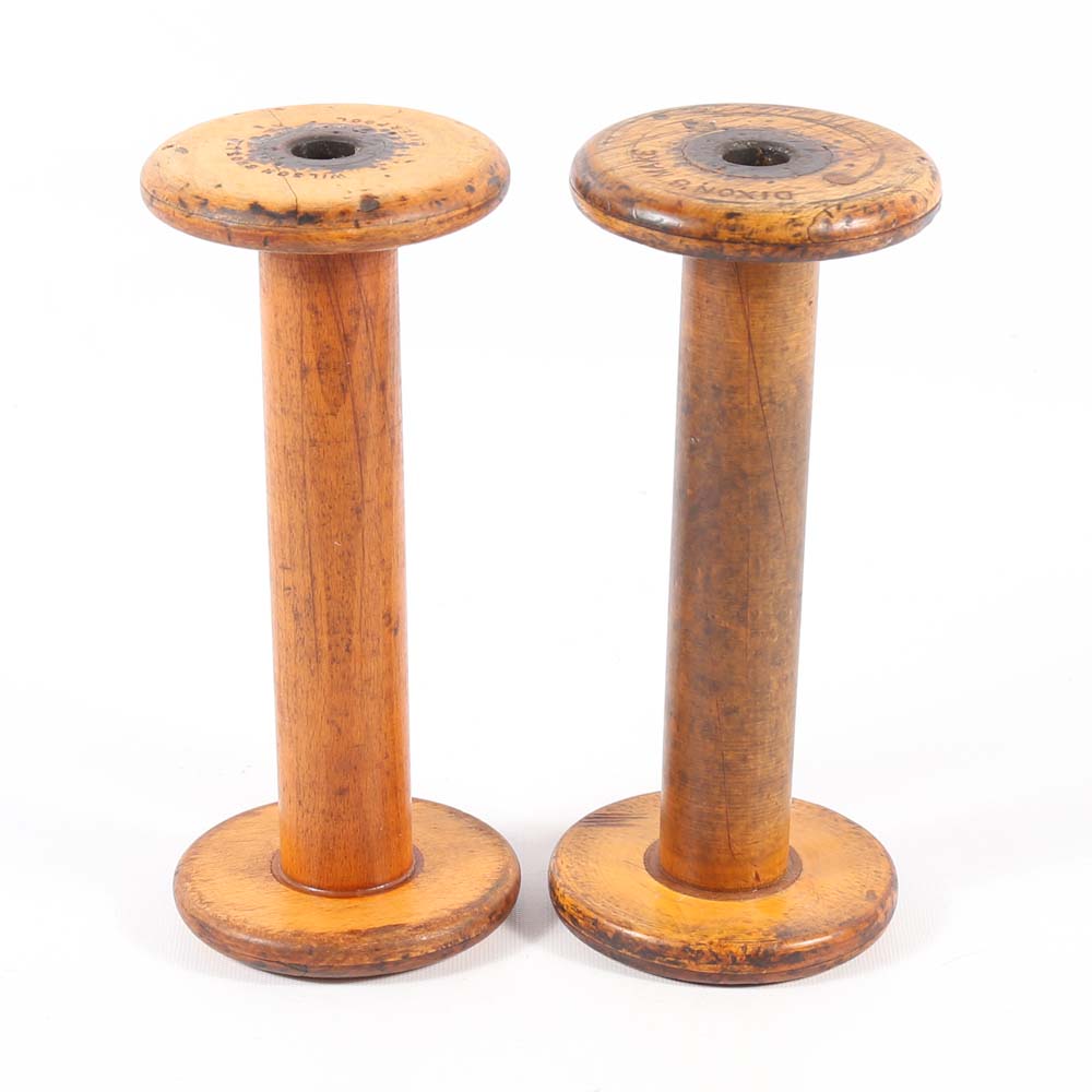 Vintage Industrial Thread Spools