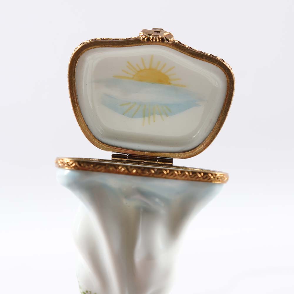 Limoges Peint Main Angel Trinket Box