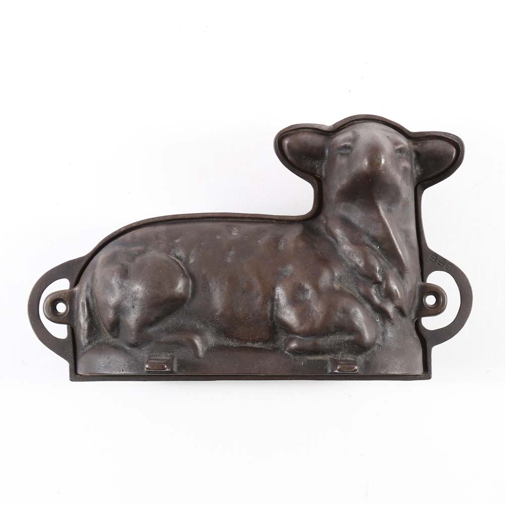 Antique Two-Sided Cast Iron Lamb Cake Pan
