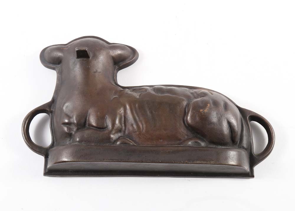 Antique Two-Sided Cast Iron Lamb Cake Pan