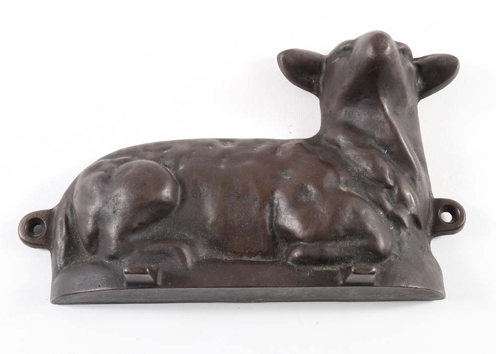 Antique Two-Sided Cast Iron Lamb Cake Pan
