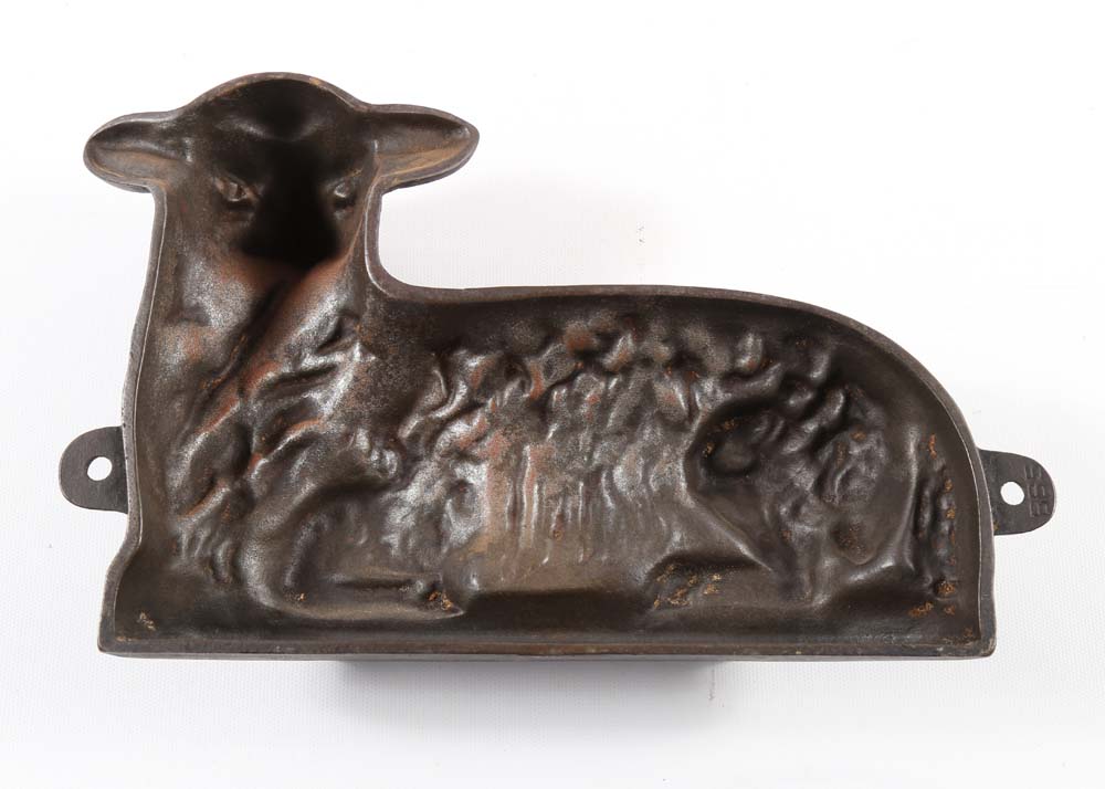 Antique Two-Sided Cast Iron Lamb Cake Pan