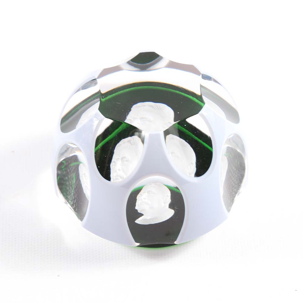 Baccarat "Theodore Roosevelt" Crystal Paperweight