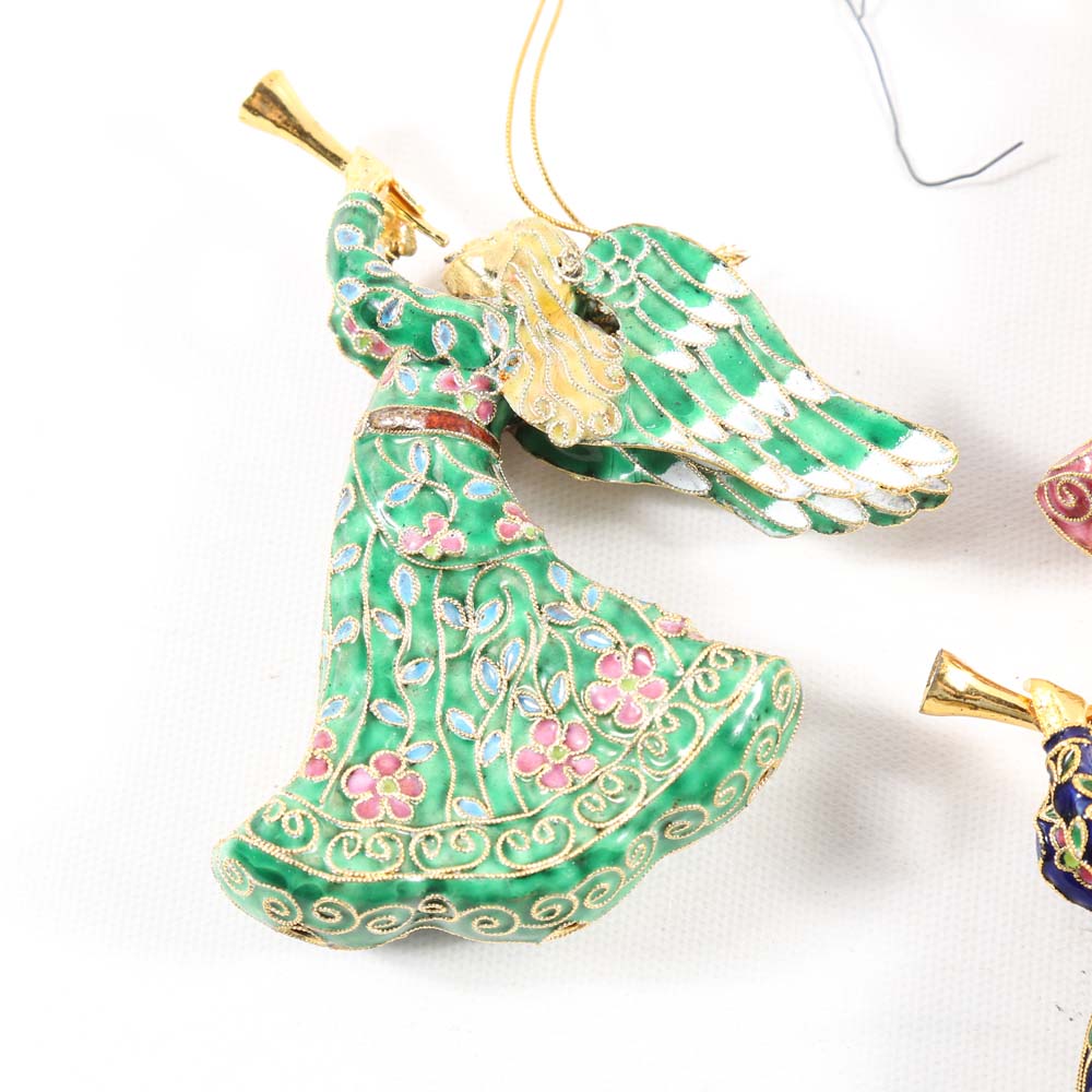 Cloisonné Angel Ornaments from Smithsonian Catalogue