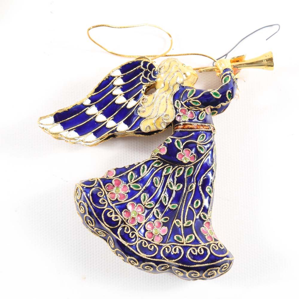 Cloisonné Angel Ornaments from Smithsonian Catalogue