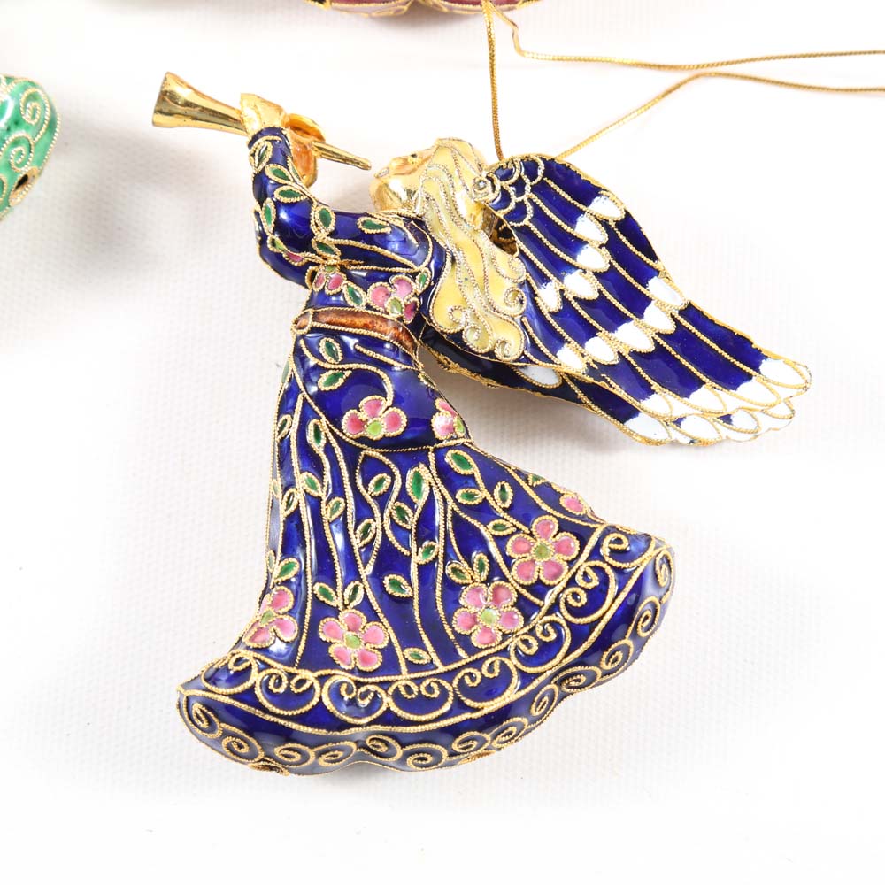 Cloisonné Angel Ornaments from Smithsonian Catalogue