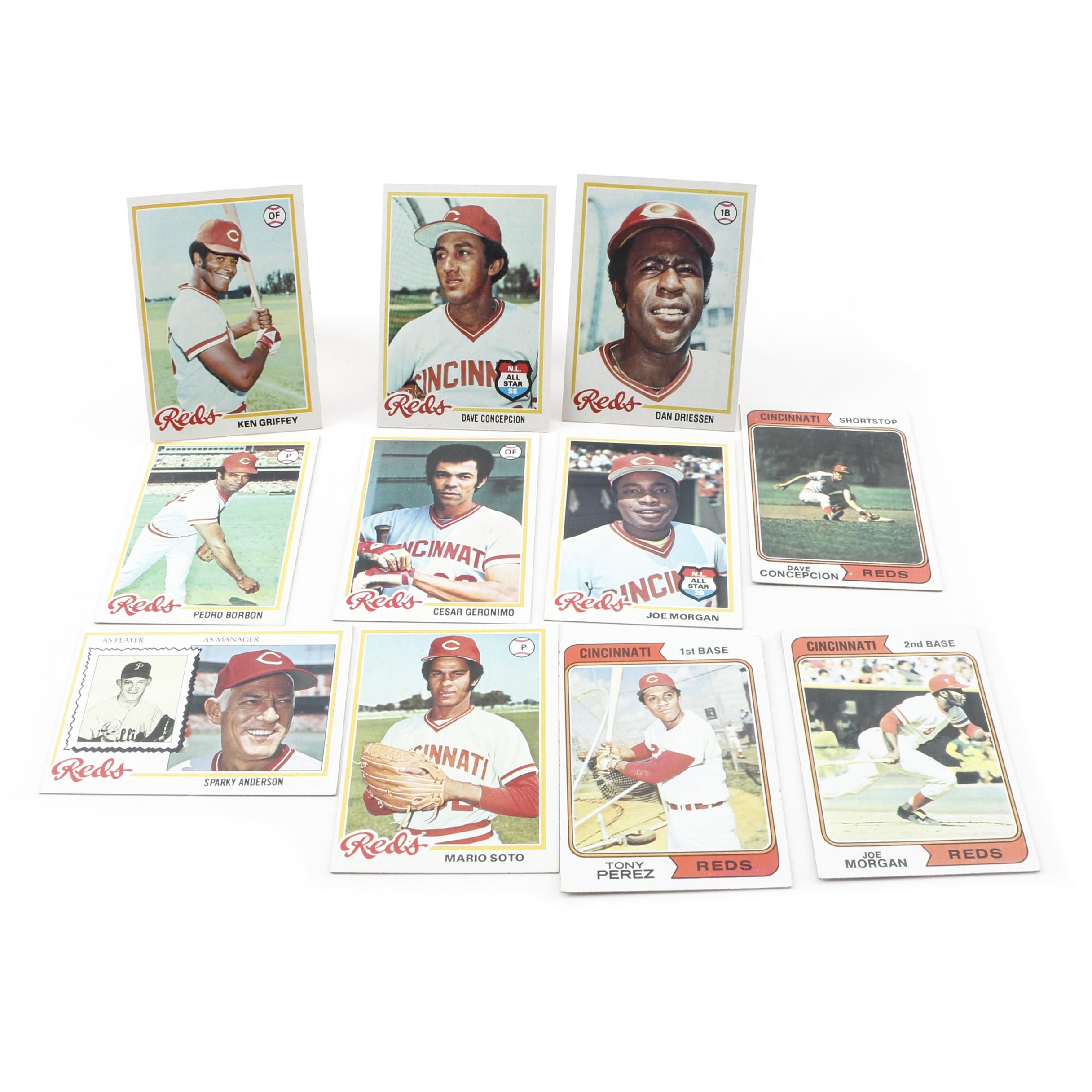 Collection of Cincinnati Reds Cards from the 1970s