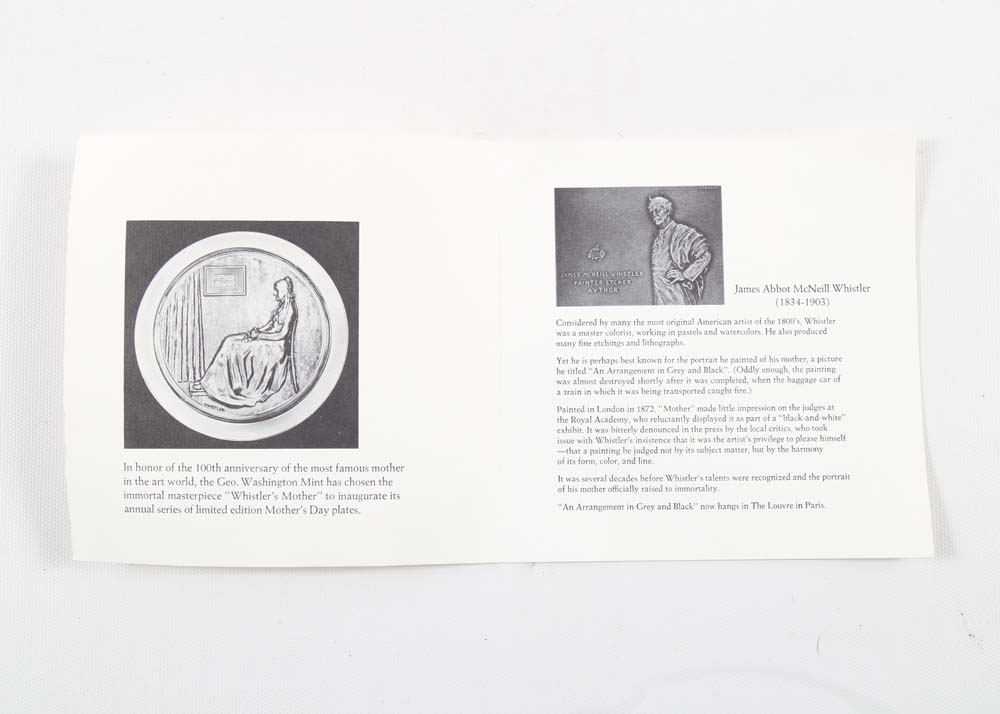 1972 Sterling Silver Mother's Day Plate