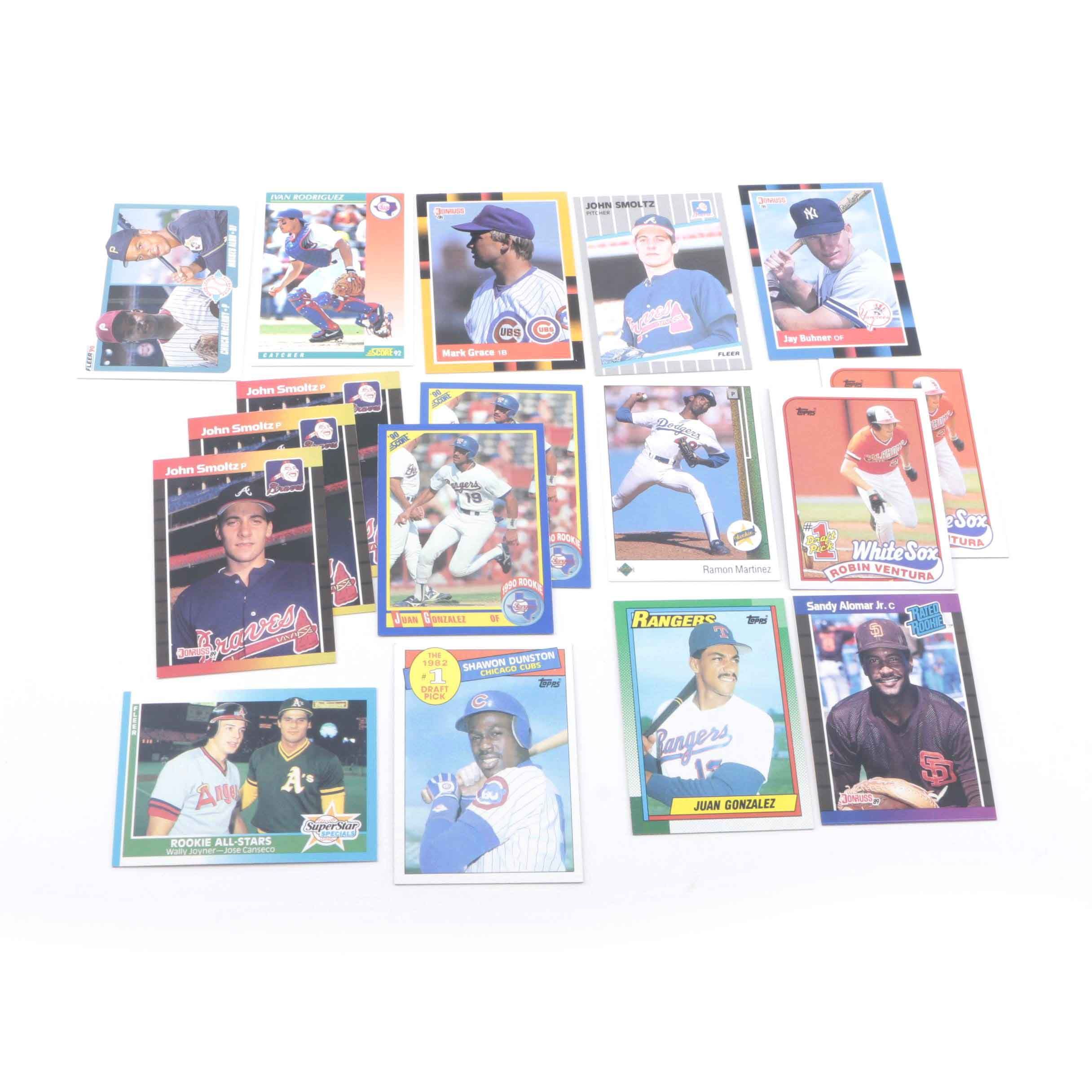 Assortment of Rookie Baseball Cards from the 1980s