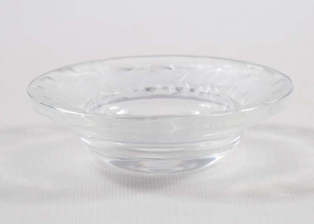 Lalique Crystal "Sparrows" Trinket Dishes