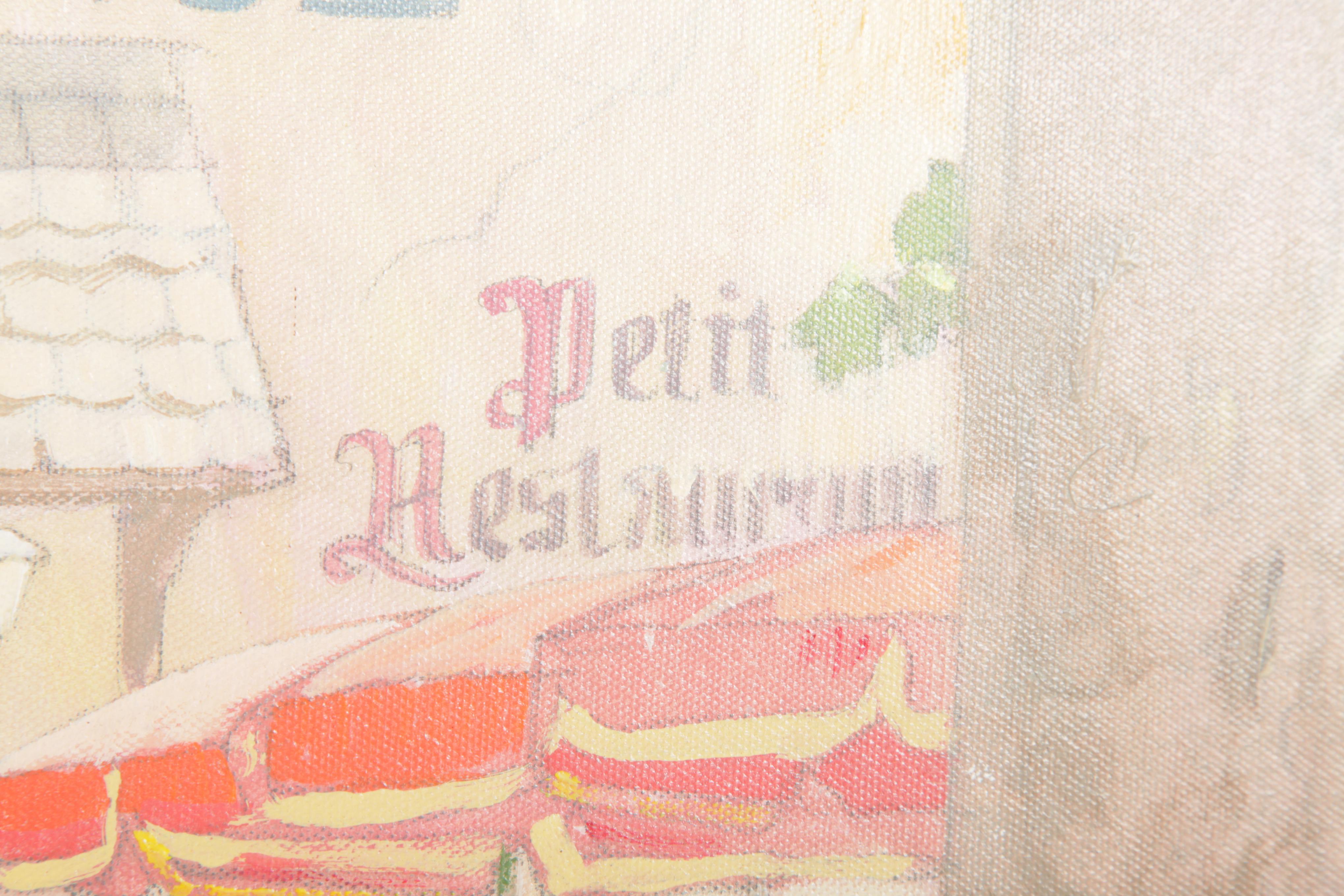 William Benecke Oil On Canvas "Along The River"