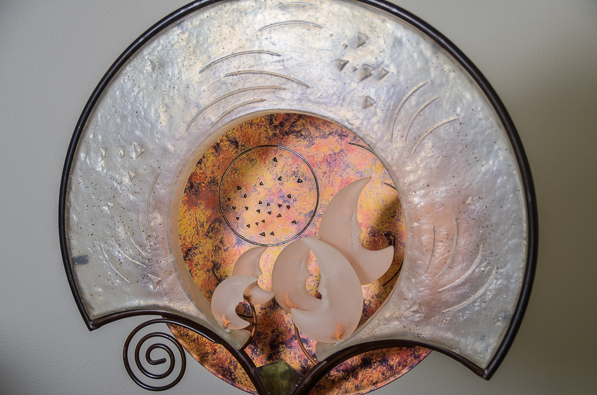 Contemporary Table Lamp with Sun and Moon Motif