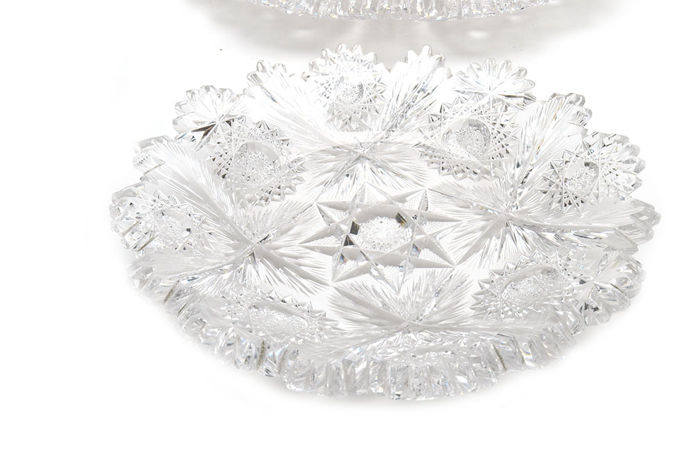 Antique Brilliant Cut Glass Serving Dishes