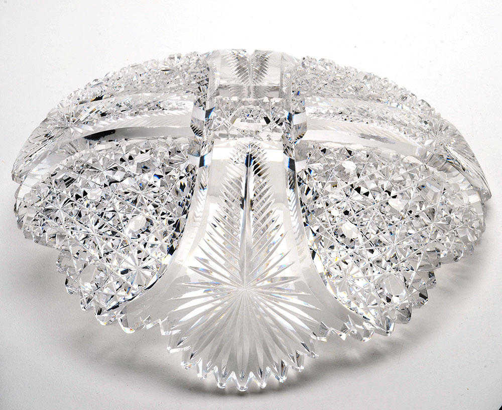 Antique Brilliant Cut Glass Serving Dishes