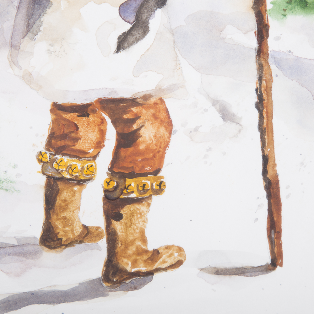 Betty Fischer Watercolors of Santa Claus