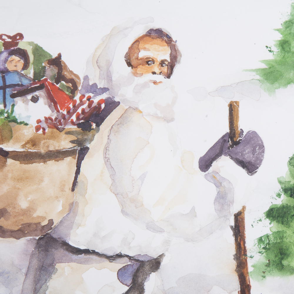 Betty Fischer Watercolors of Santa Claus