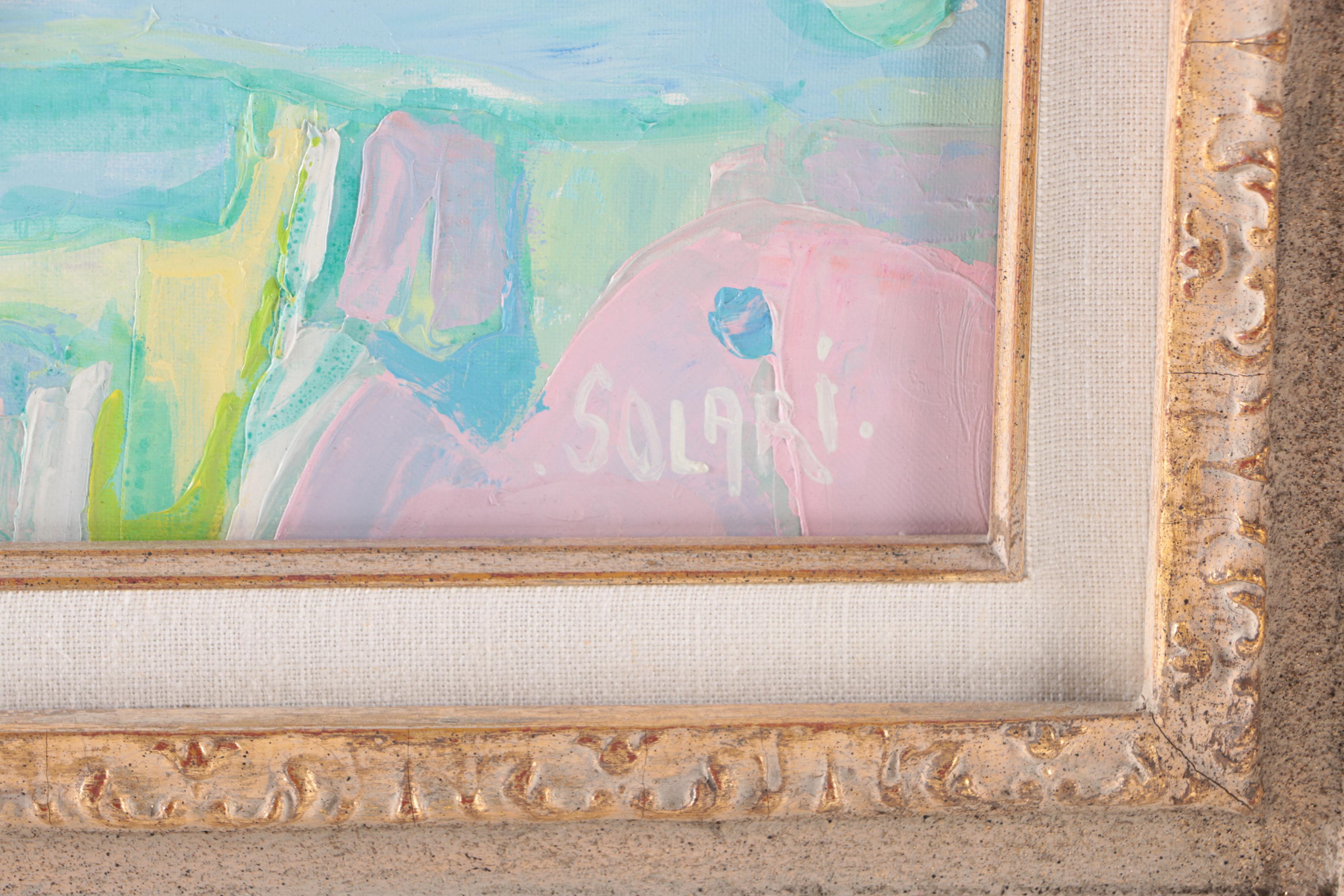 Raymond Solari Oil Painting on Canvas "Brittany Landscape"