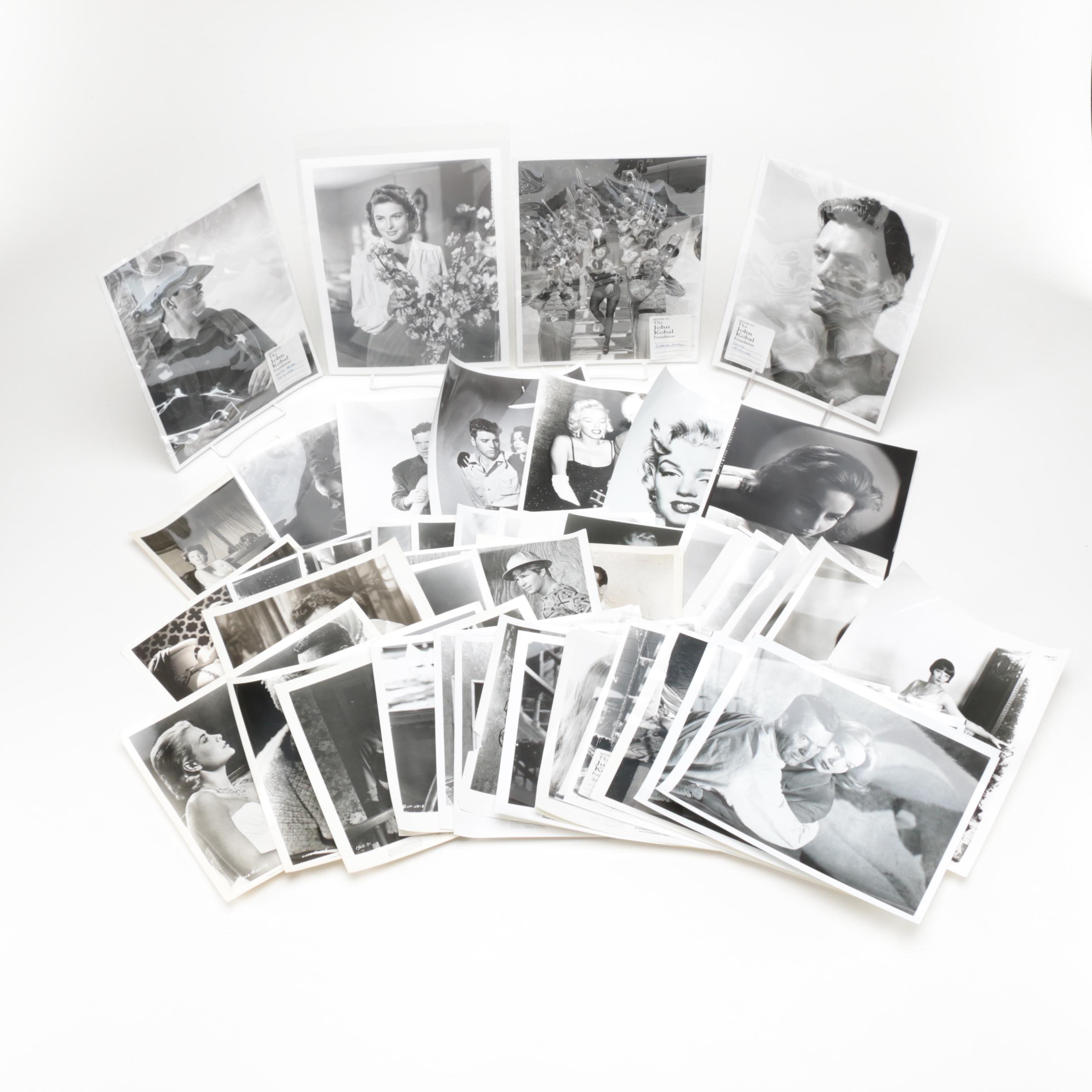 Black and White Photo Collection of Mid Century Film Stars