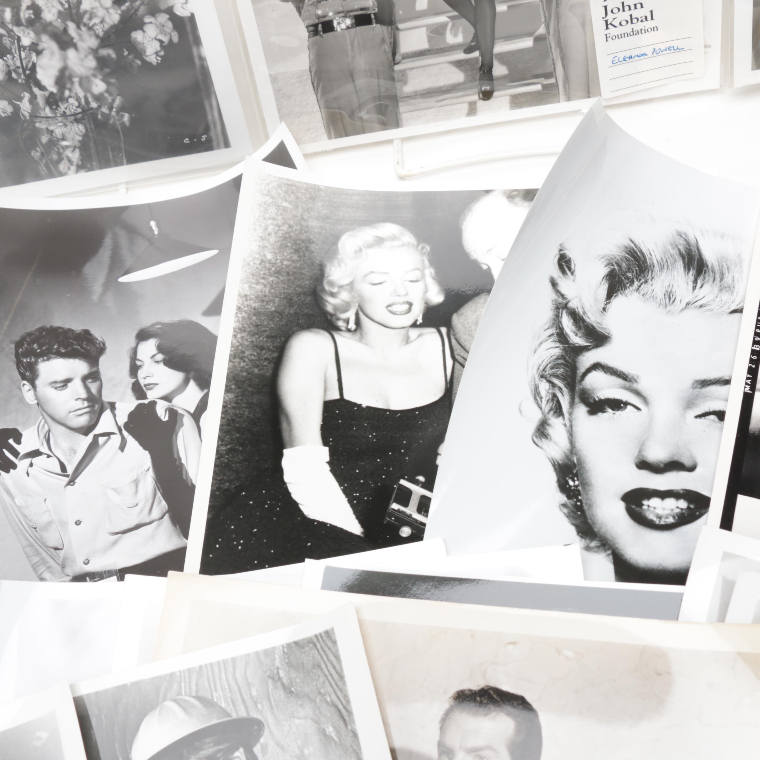 Black and White Photo Collection of Mid Century Film Stars