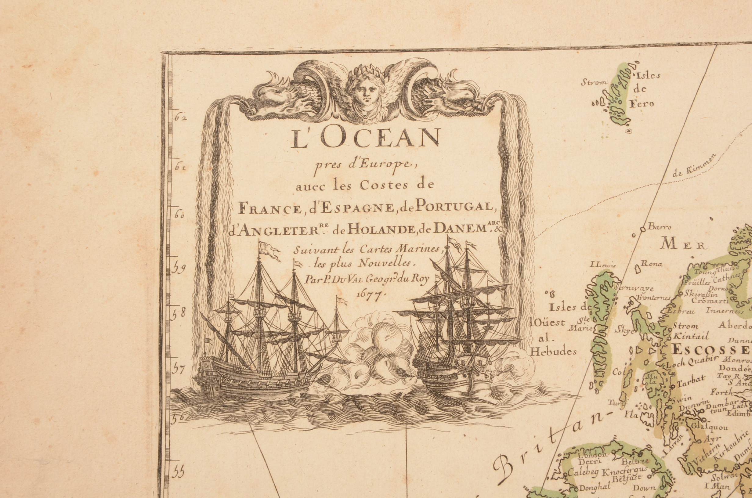 French Sea Chart by Pierre Du Val, 1666