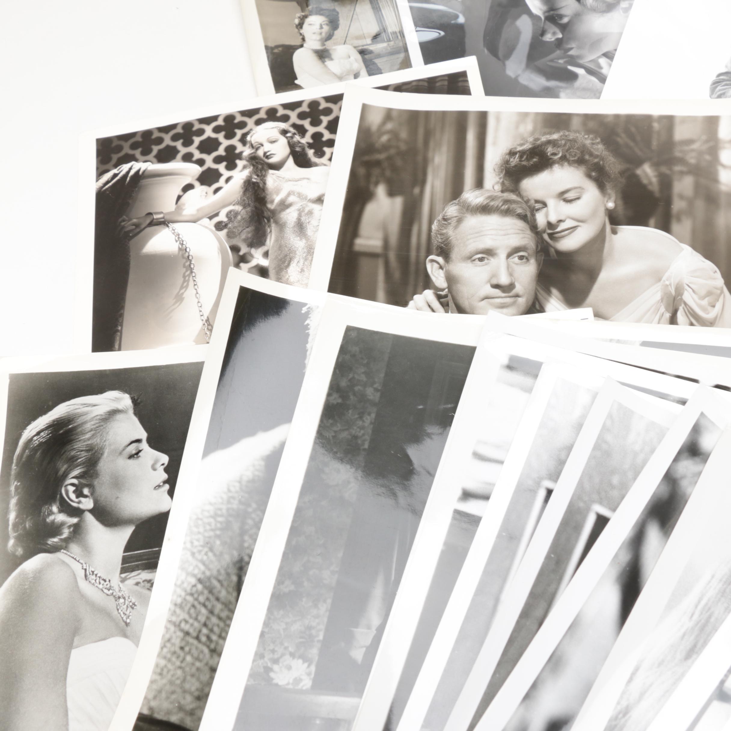 Black and White Photo Collection of Mid Century Film Stars