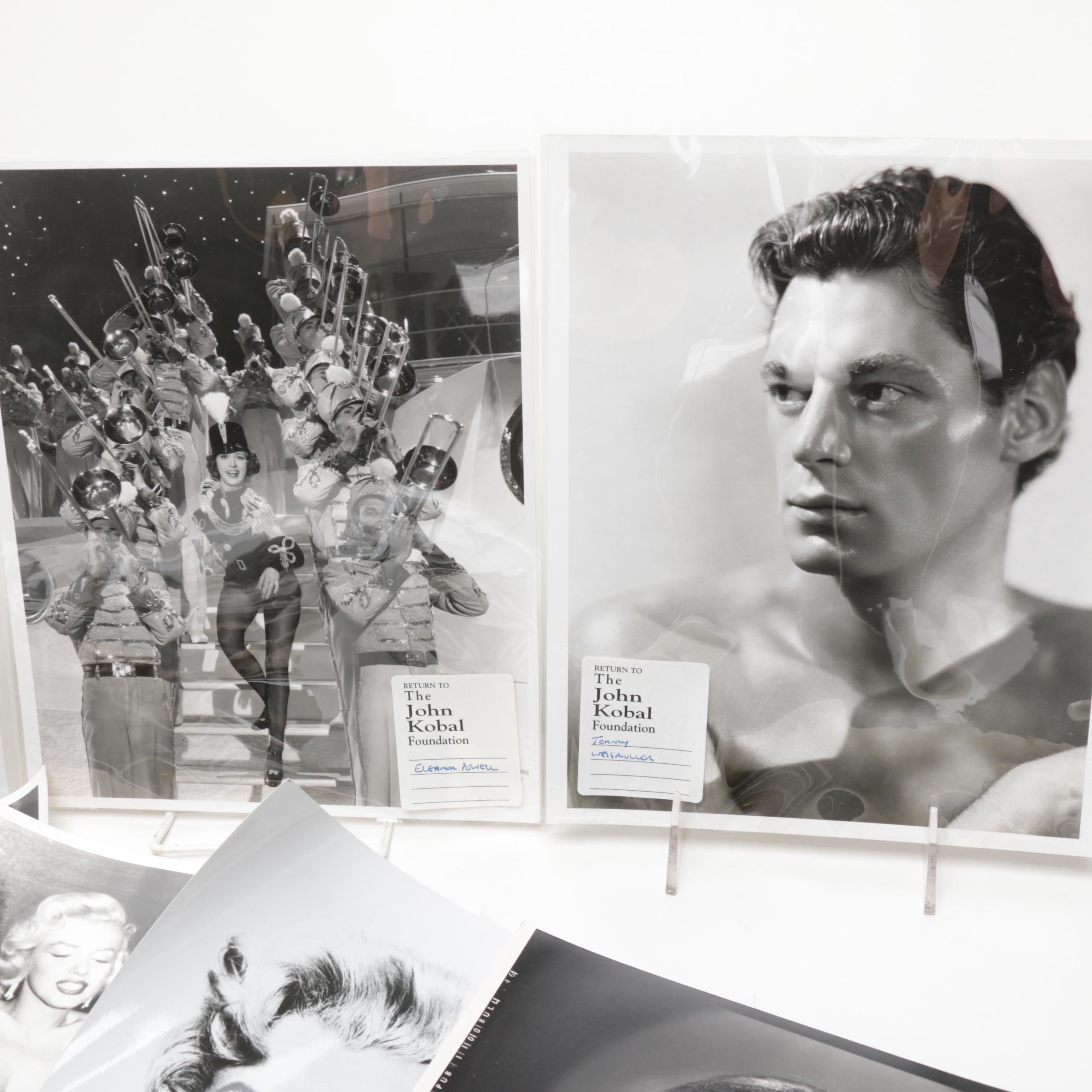 Black and White Photo Collection of Mid Century Film Stars