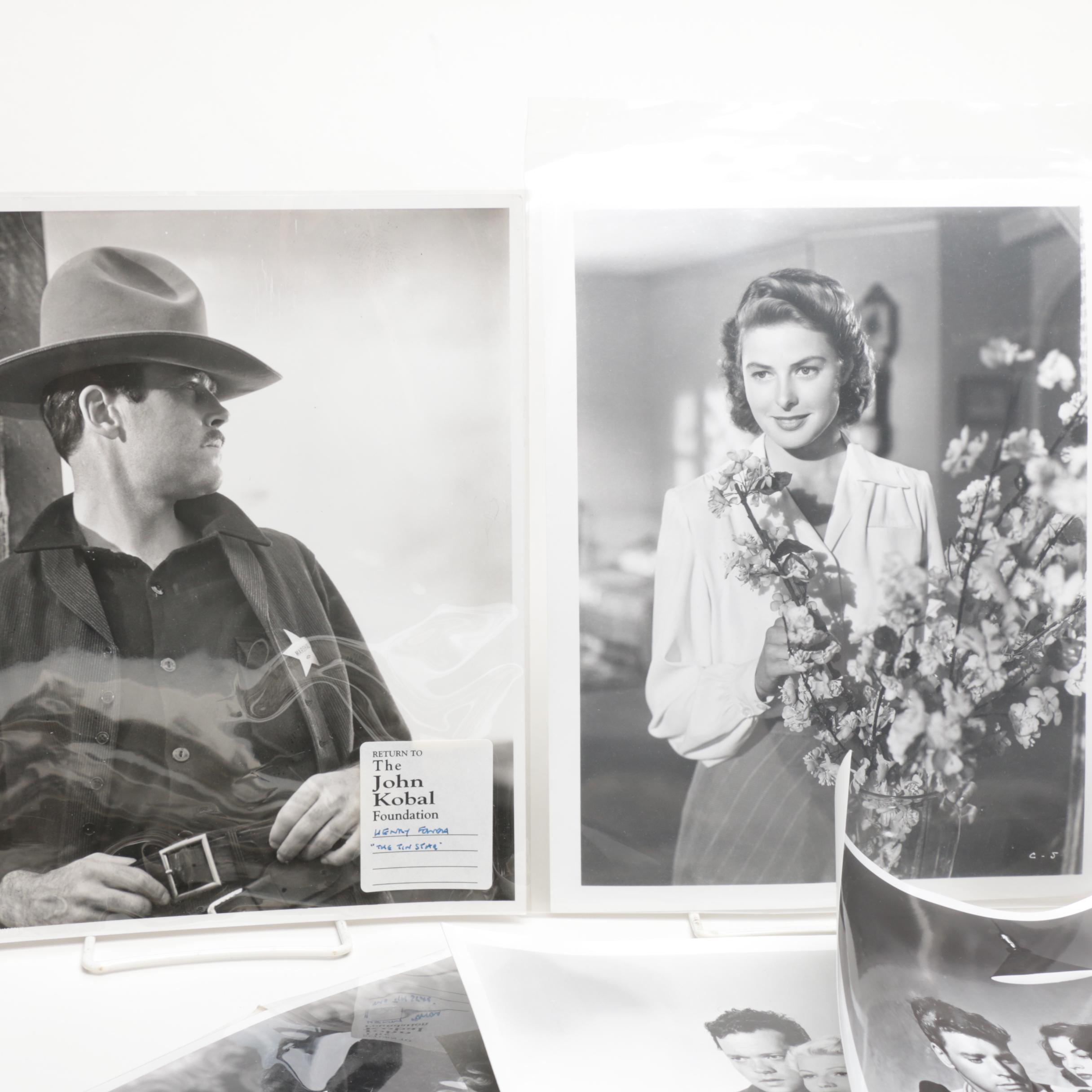 Black and White Photo Collection of Mid Century Film Stars