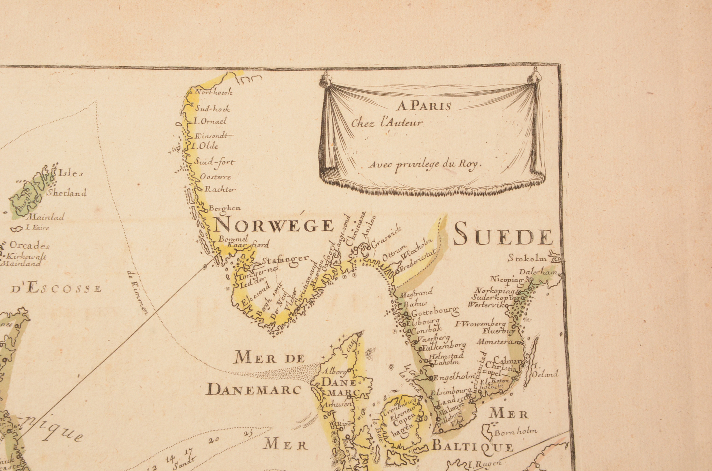 French Sea Chart by Pierre Du Val, 1666
