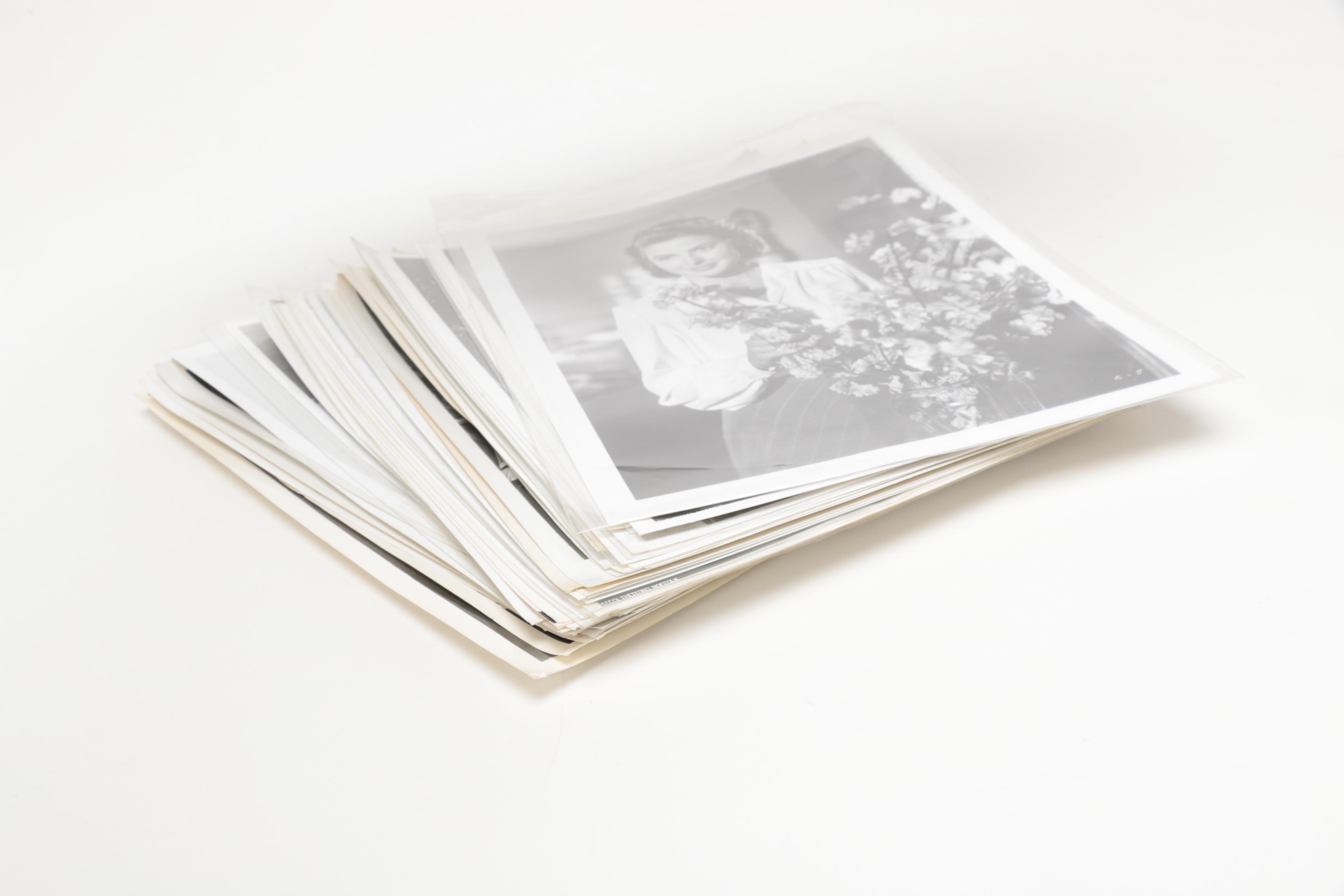 Black and White Photo Collection of Mid Century Film Stars