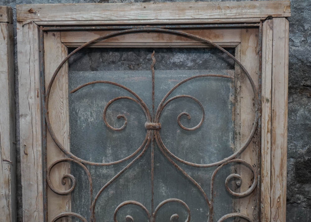 Salvaged Glass and Metal Panels