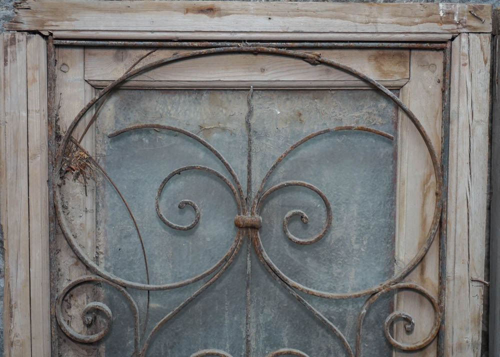 Salvaged Glass and Metal Panels