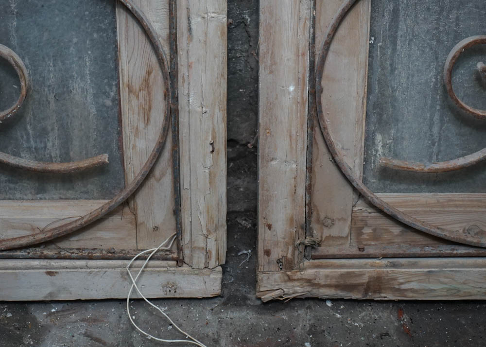 Salvaged Glass and Metal Panels