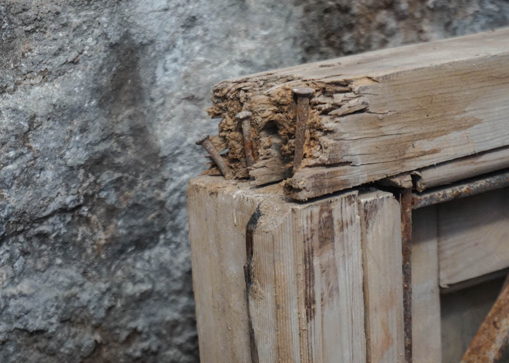 Salvaged Glass and Metal Panels