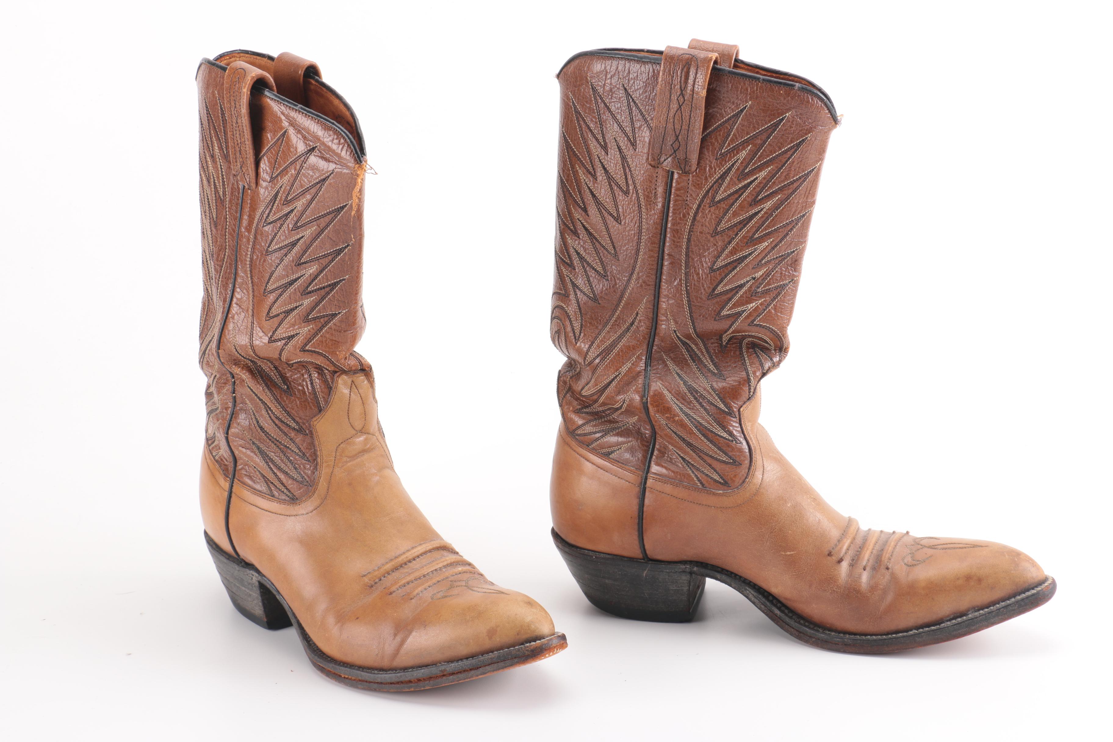 Dan Post Leather Cowboy Boots