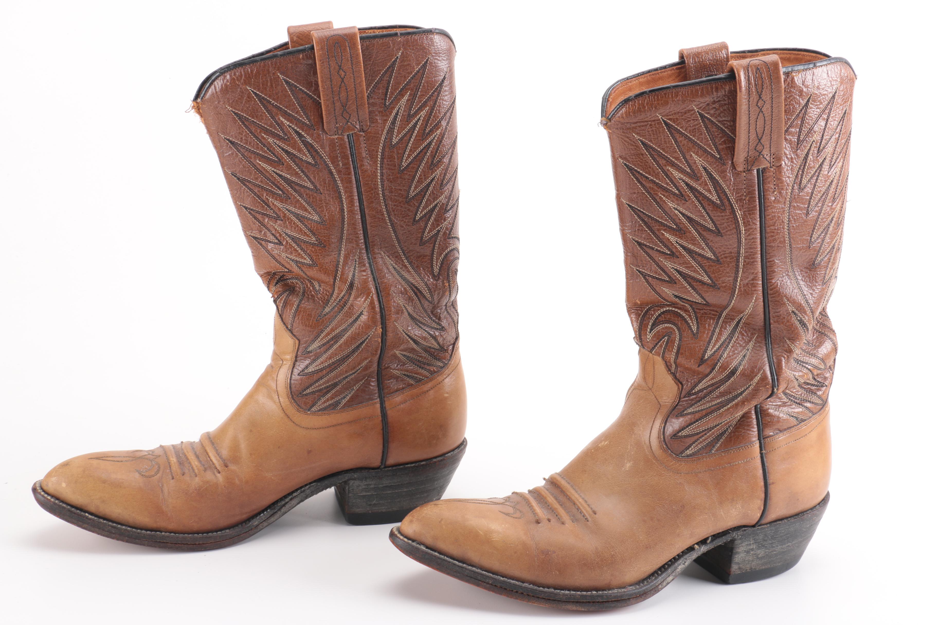 Dan Post Leather Cowboy Boots