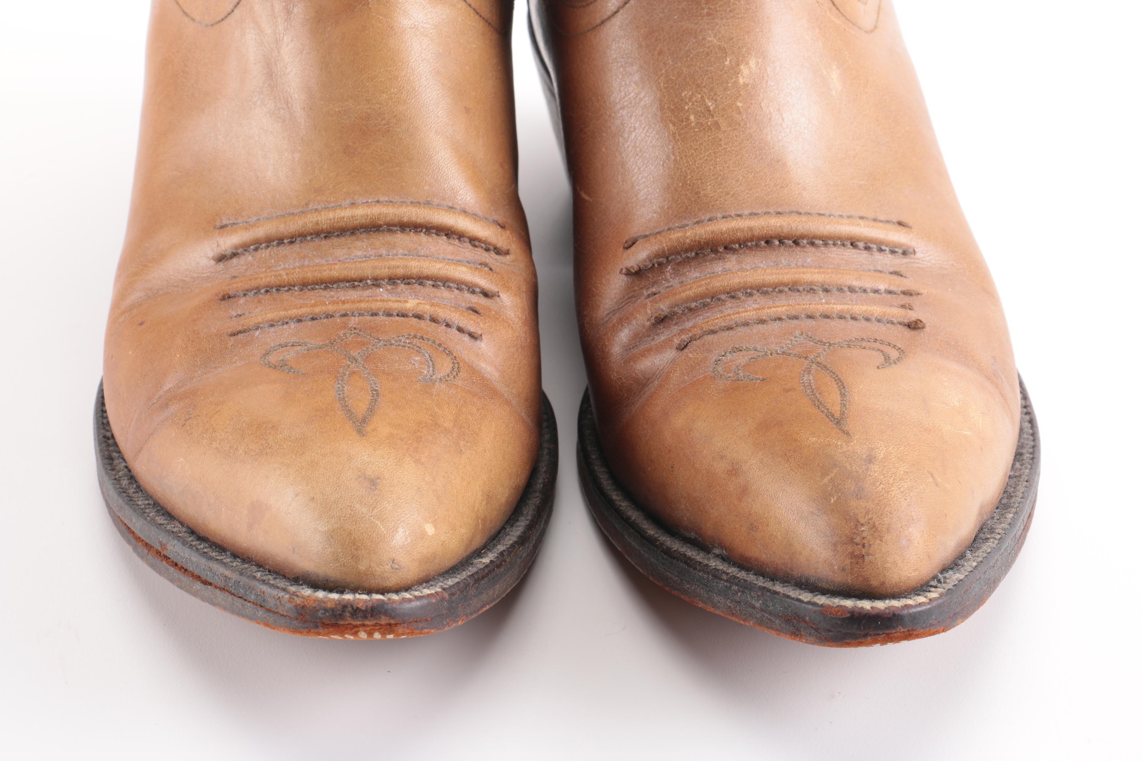 Dan Post Leather Cowboy Boots