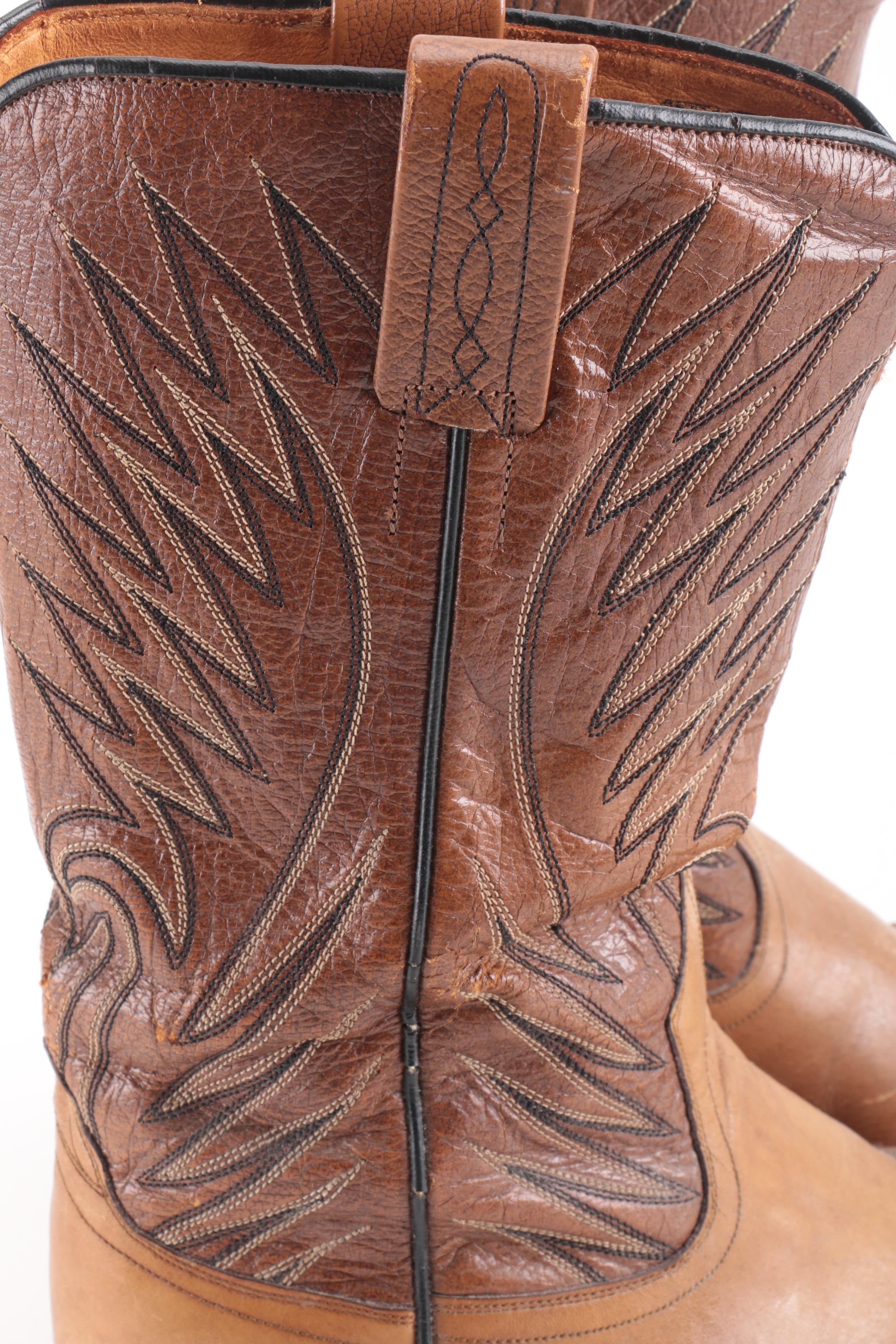 Dan Post Leather Cowboy Boots