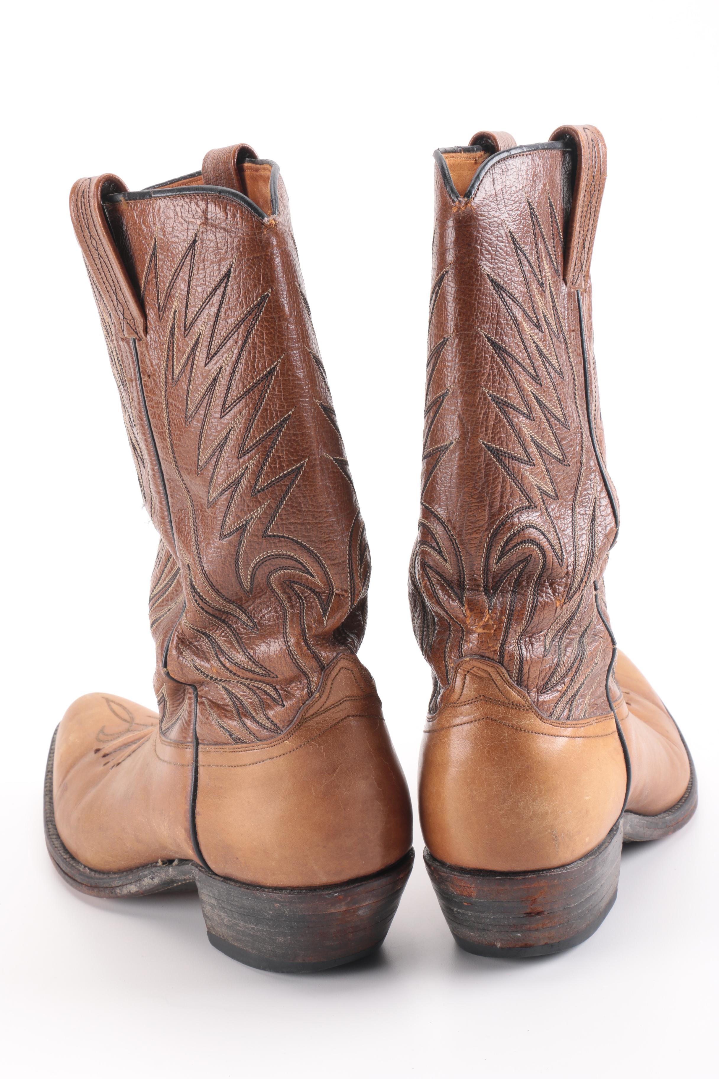 Dan Post Leather Cowboy Boots