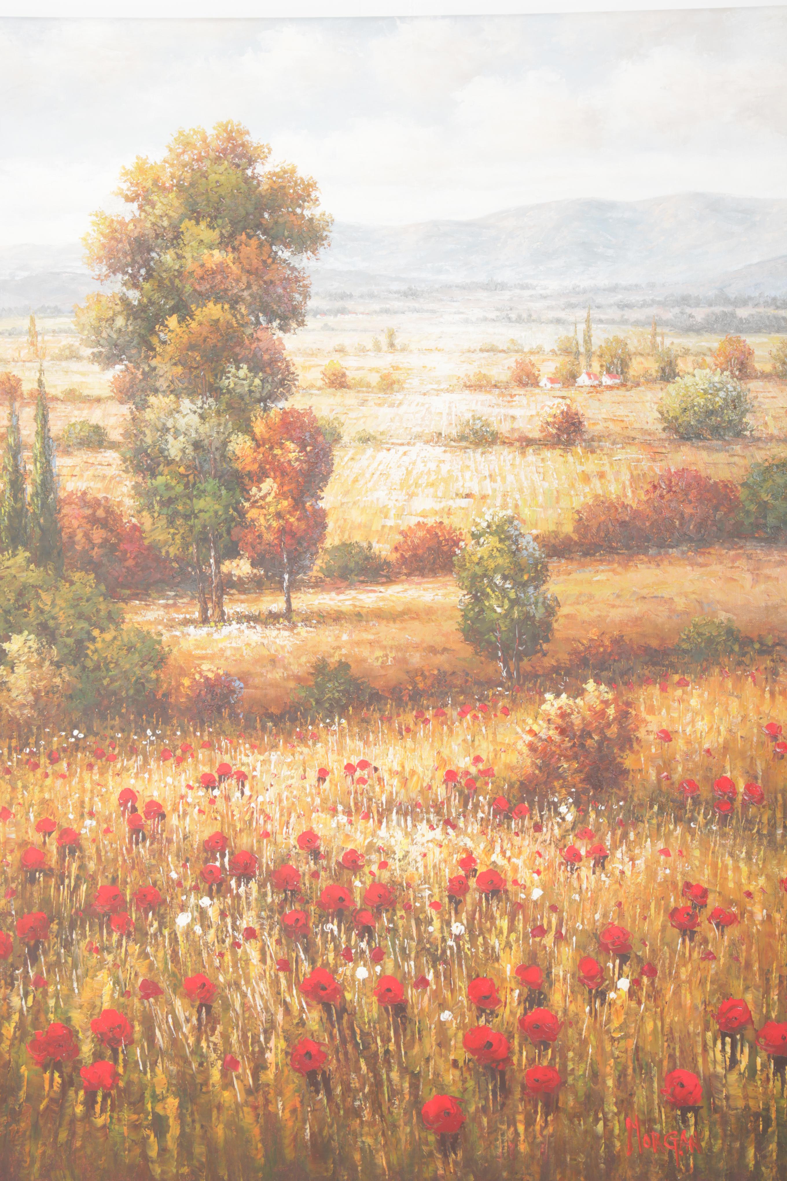 Morgan Oil Painting on Canvas "Poppies"