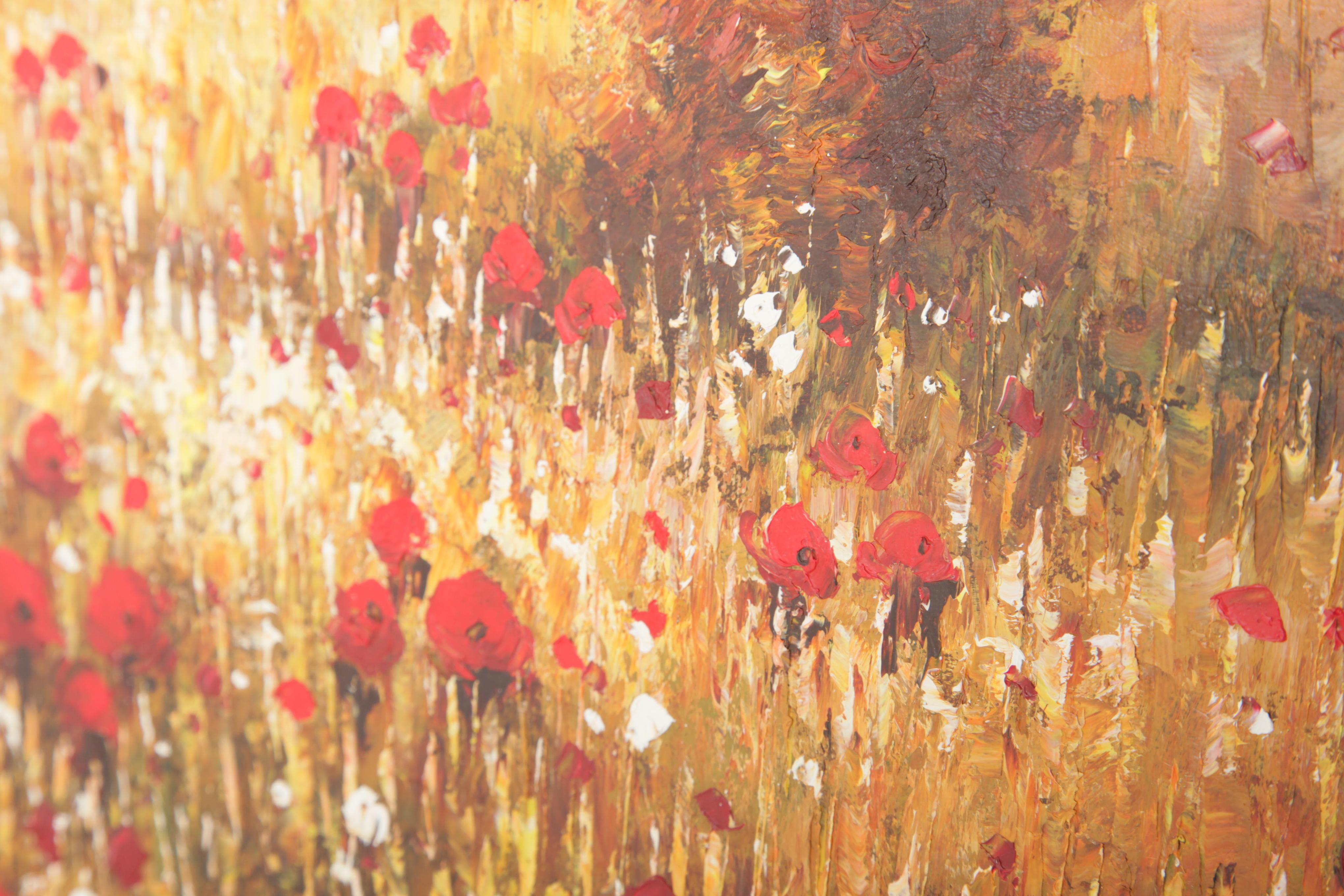 Morgan Oil Painting on Canvas "Poppies"