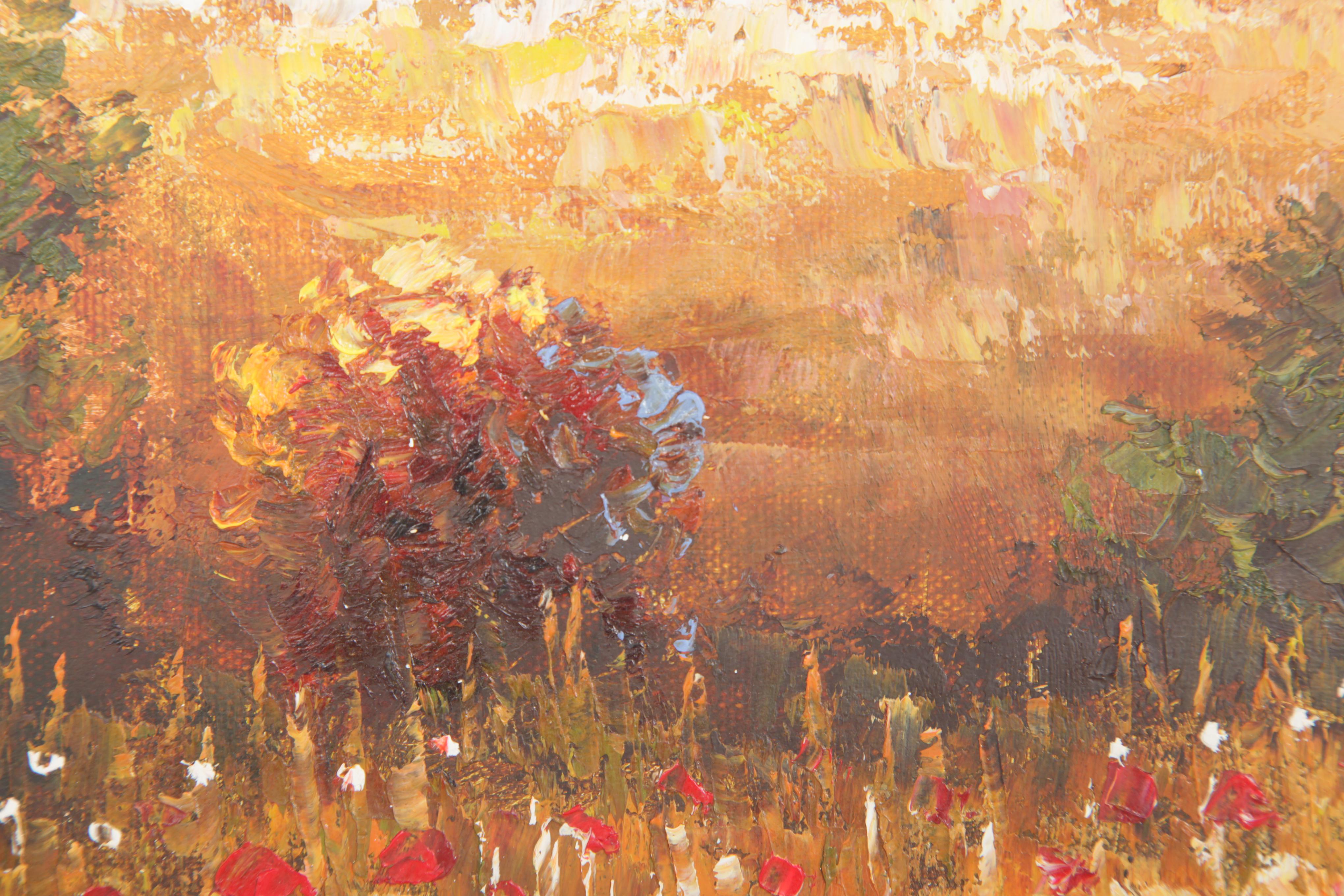 Morgan Oil Painting on Canvas "Poppies"