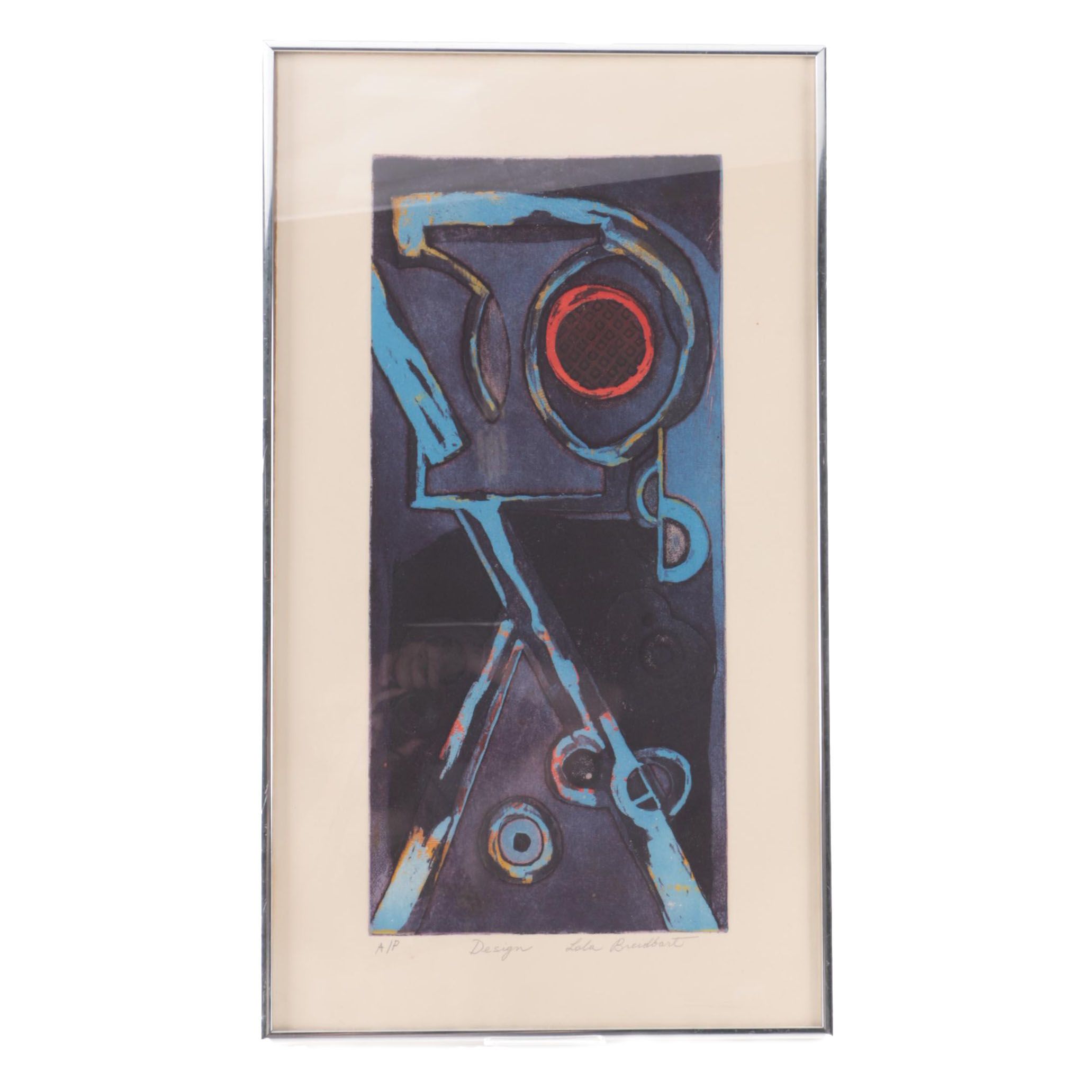 Artist Proof Intaglio Print by Lola Breidbart "Design"