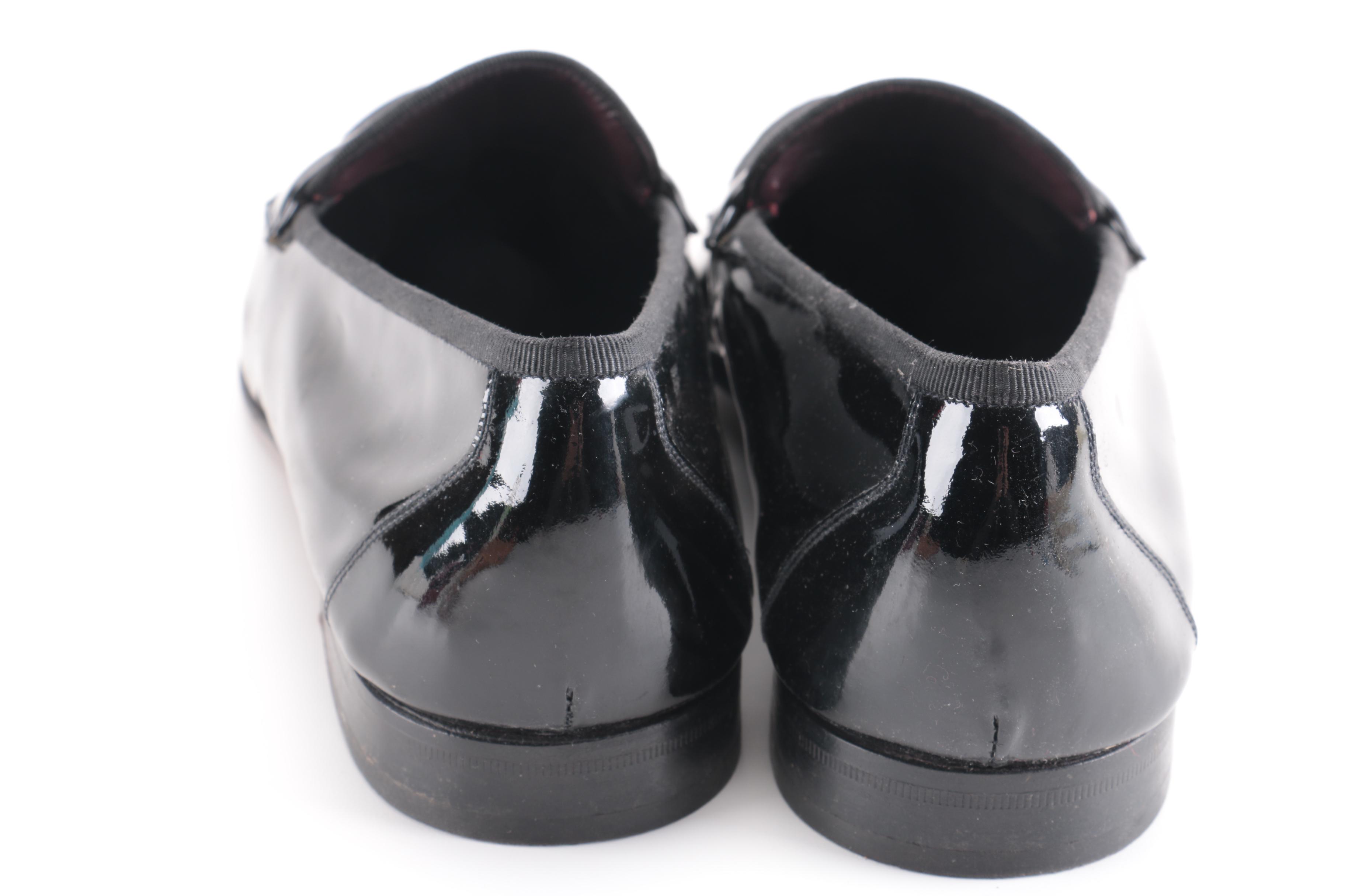 Salvatore Ferragamo Black Patent Leather Loafers