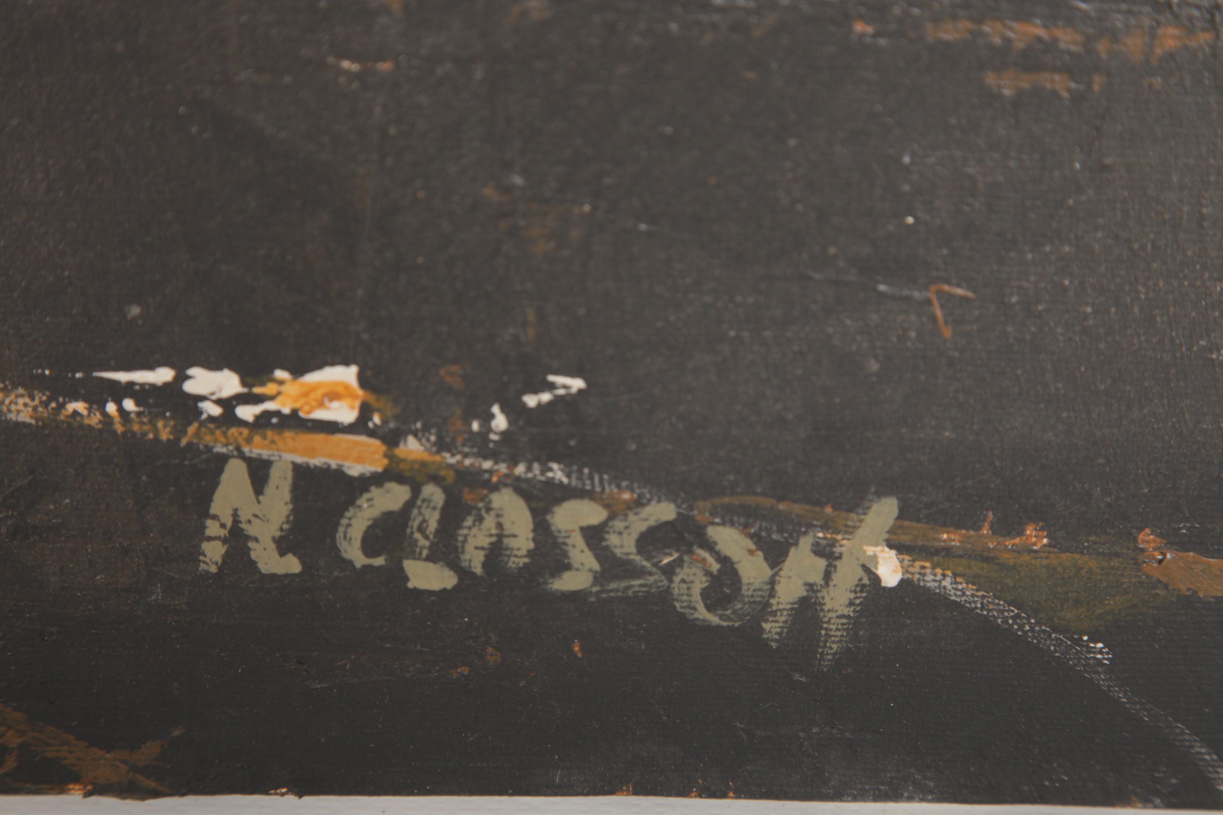 Nanci Closson Oil Painting on Canvas of Abstract Shapes