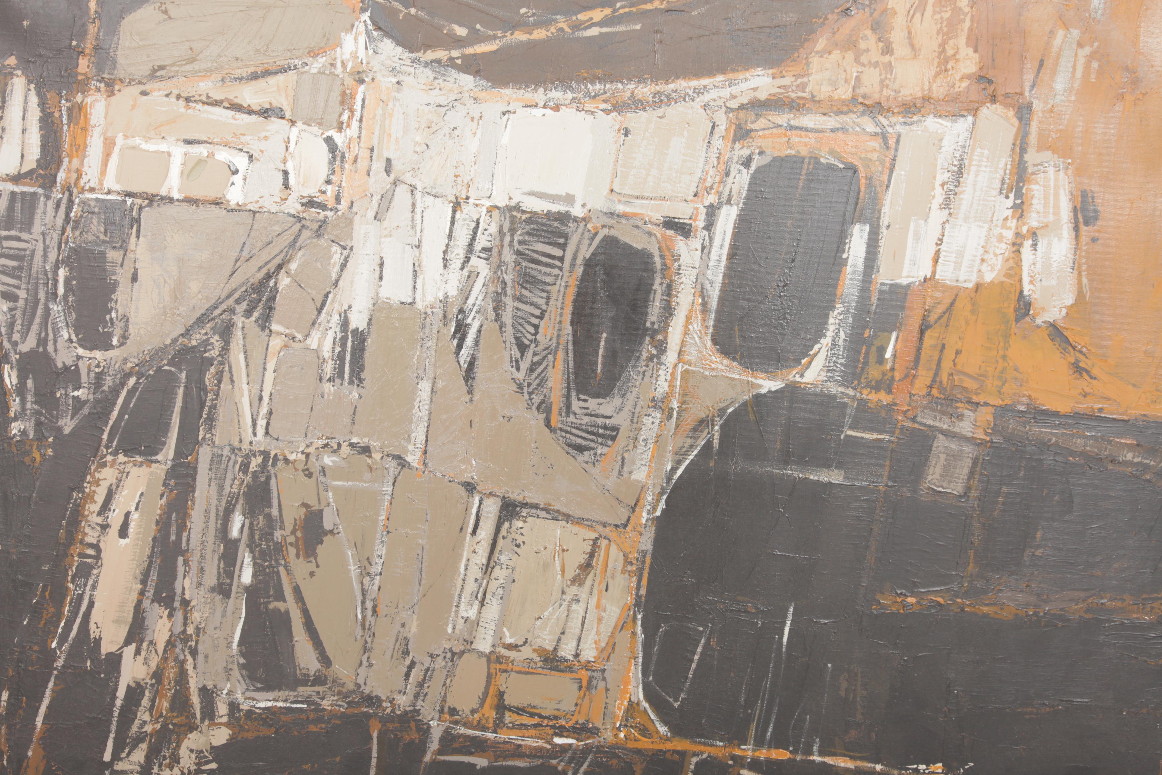 Nanci Closson Oil Painting on Canvas of Abstract Shapes