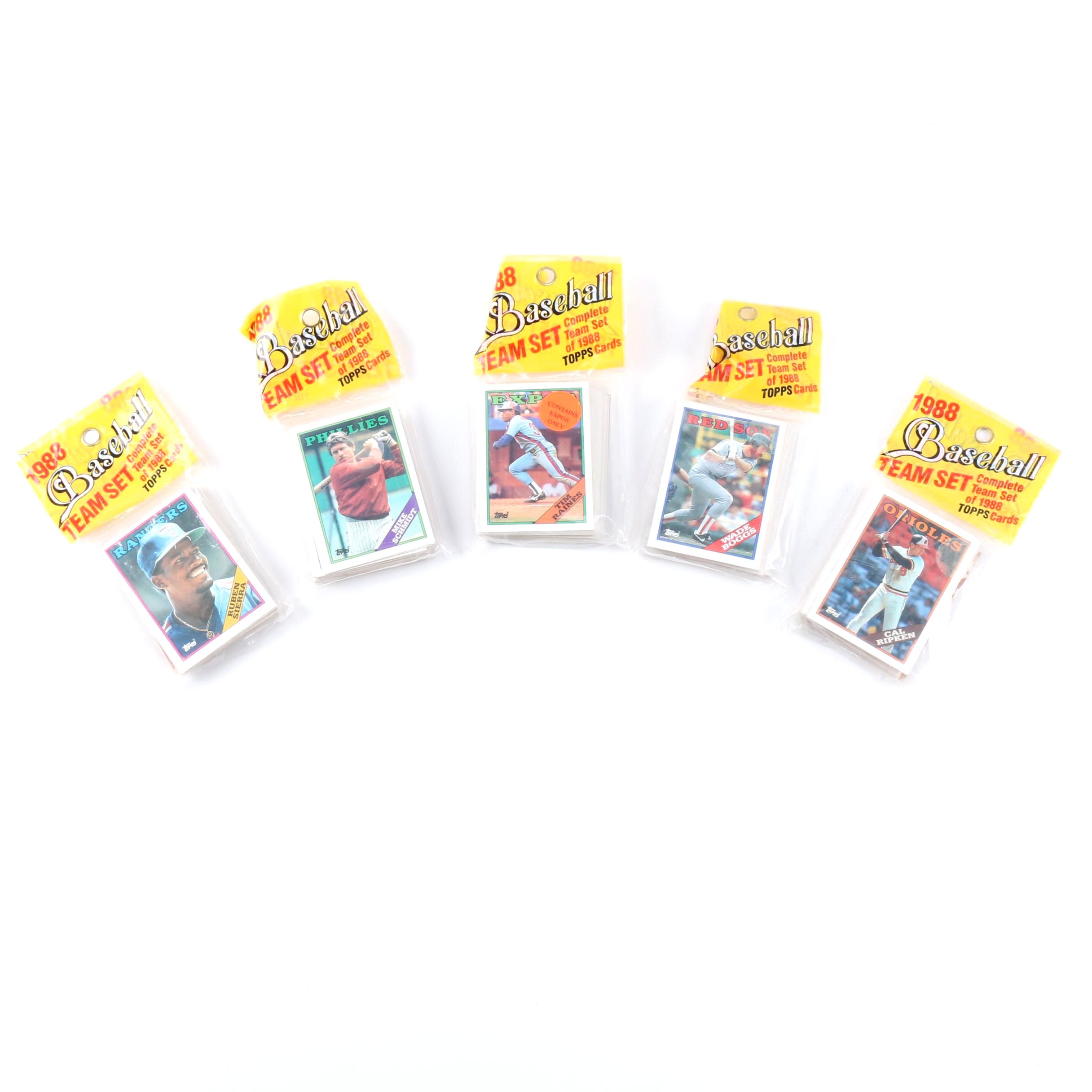 Collection of 1988 Topps Baseball Team Sets