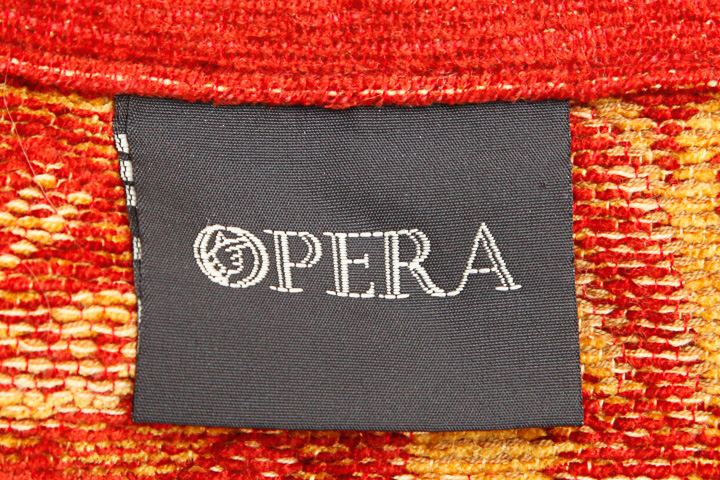 Coral and Gold Fringed Throw