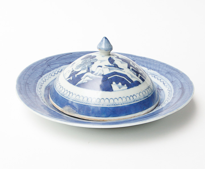 Blue and White Lidded Dishes