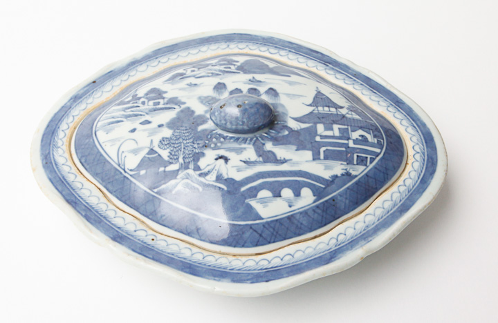 Blue and White Lidded Dishes